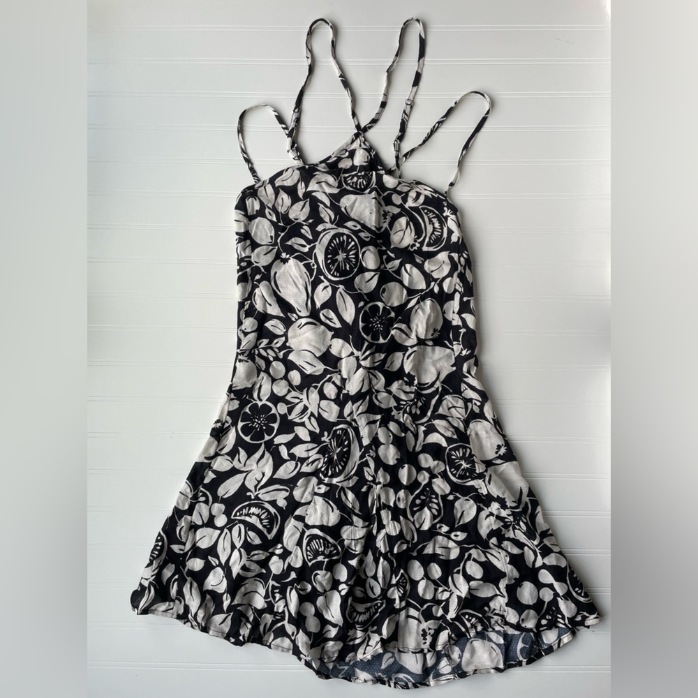 Anthropologie Sheer Black and White Mini Dress Casual Women’s NWT Large NEW - Picture 3 of 7
